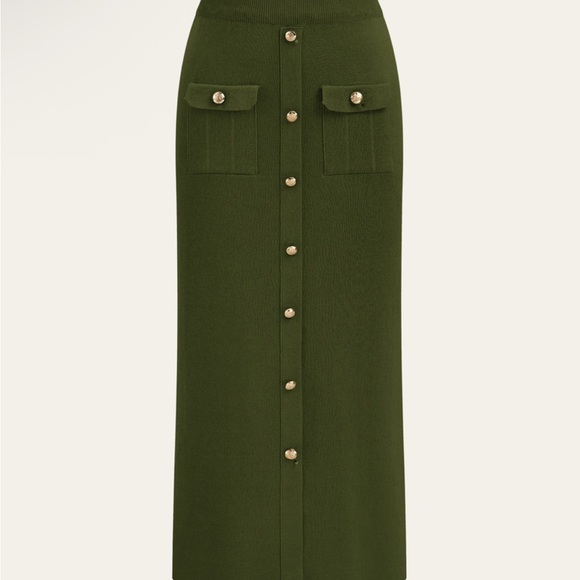 Commense Olive Green Skirt Set - Picture 3 of 3